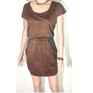 Seneca Rising mini brown and navy blue dress size 1
